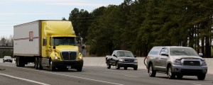 Tractor Trailer in Traffic