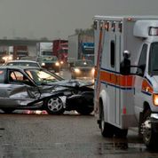 istock-car and ambulance